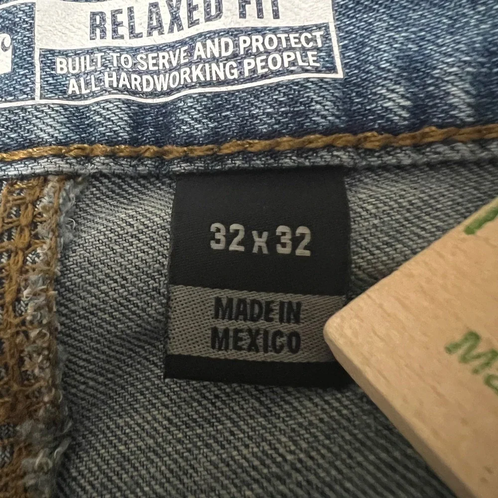 Carhartt Jeans Mens 32x32 Blue Rugged Flex Relaxed Fit 5-Pocket B02804-M